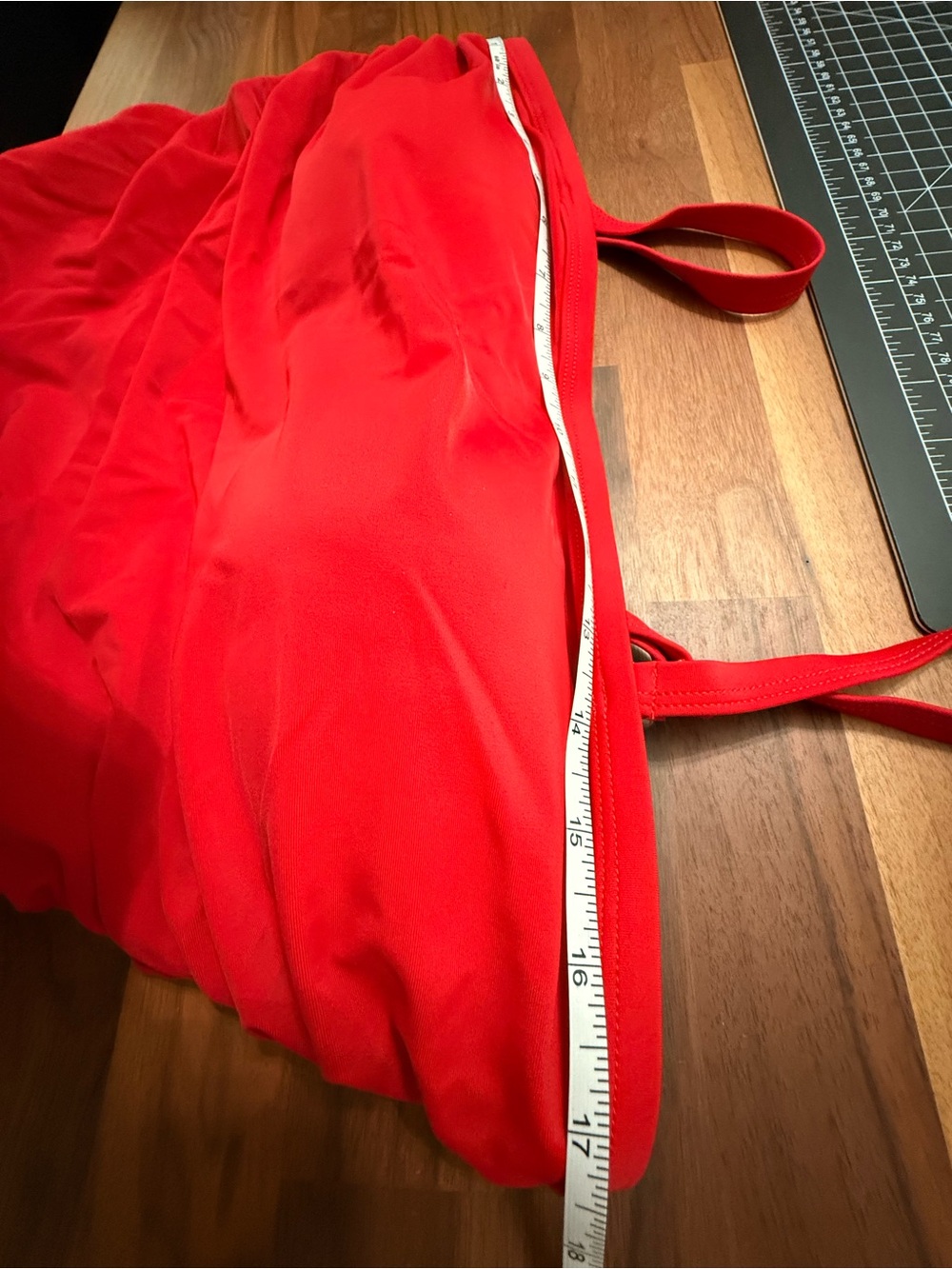 Ocean Blues Red Ruched Tankini Top, size L - Picture 9 of 9